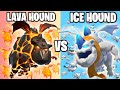 Ice Hound Vs Lava Hound | Super Troop Vs Normal Troop | Clash of clans