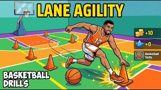 Basketball Drill 🏀 Lane Agility Drill - Testing Drill | Basketball Training, Agility, Speed