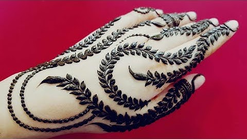 Simple Leaves design for beginners 2018 | Heena Vahid