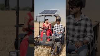 Solar Power Nala Mini combine 🚜 #automobile #ai #farming
