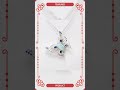 Chainstones Larimar Butterfly Necklace | Blue Sapphire Accents | 925 Sterling Silver Transformati...