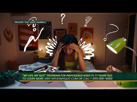 hawaii tobacco quitline commercial Escape the Vape with the help of the Hawaiʻi Tabacco Get Vape Quit Help ❘