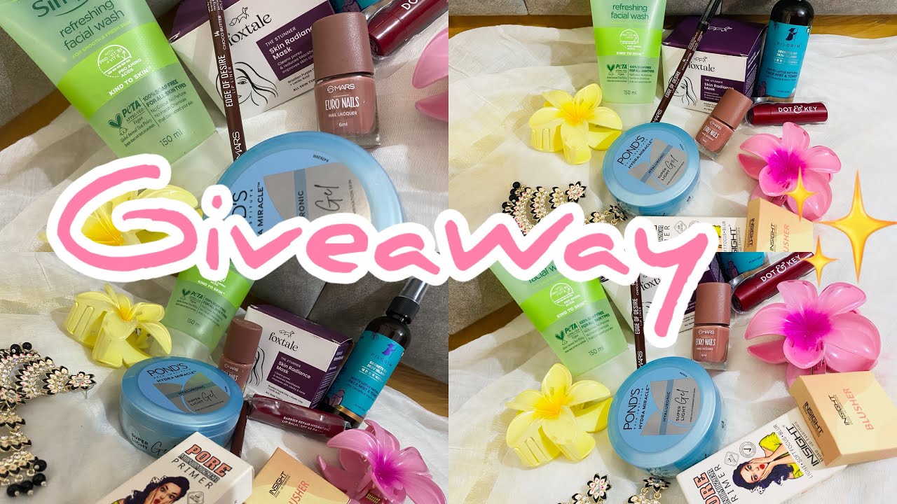 First Giveaway 🎀Skincare and Makeup products Malayalam