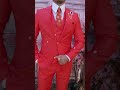 Costum elegant de barbati, corai intens, Sacou, Vesta si Pantalon - Reginald.ro