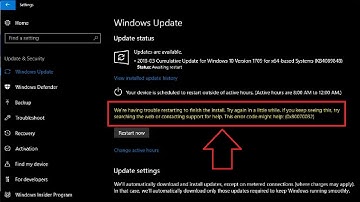 Fix Windows Update Error 0x80070032. We’re having trouble restarting to finish the install