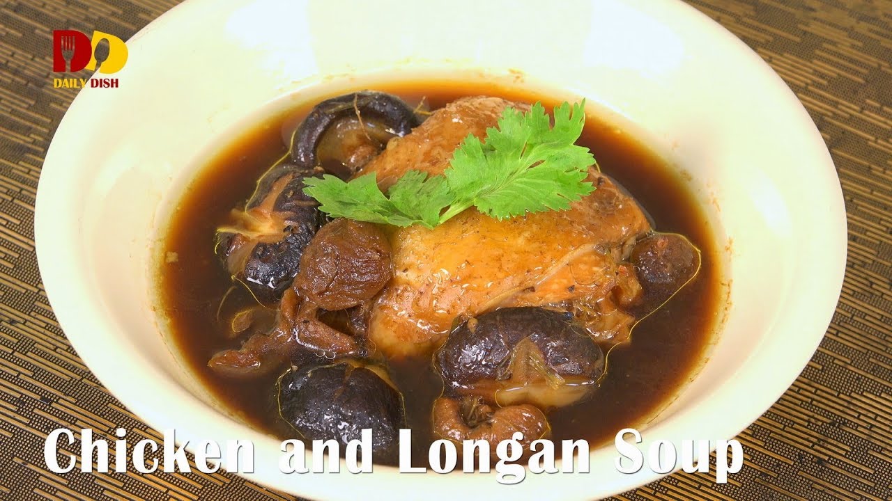 Chick and Longan Soup | Thai Food | Gai Toon Hed Hom | ไก่ตุ๋นลำไยเห็ดหอม