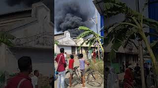 Muzaffarpur bela industrial me plastic factory me aag