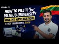 How to Fill Vilnius University Online Application | Study in Lithuania 2026 Step-by-Step #lithuania