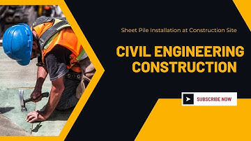 Sheet Pile Installation at Construction Site | Civil Engineering Piling Work