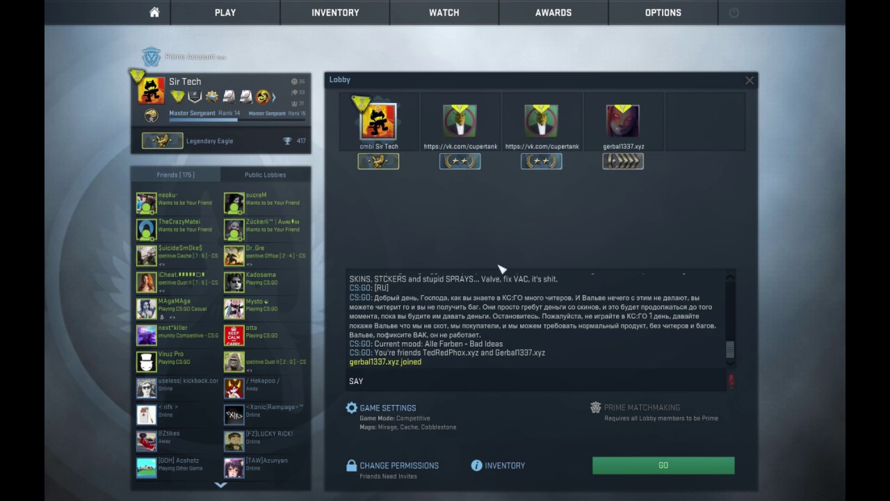 CS:GO Lobby Bug Demonstrated [FIXED] - YouTube