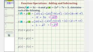 Ex 1: Function Arithmetic - Addition and Subtraction