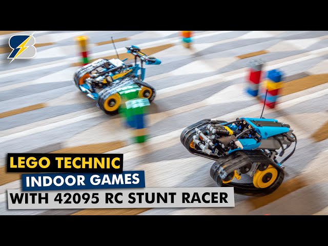 Indoor games with two LEGO Technic RC Racers YouTube