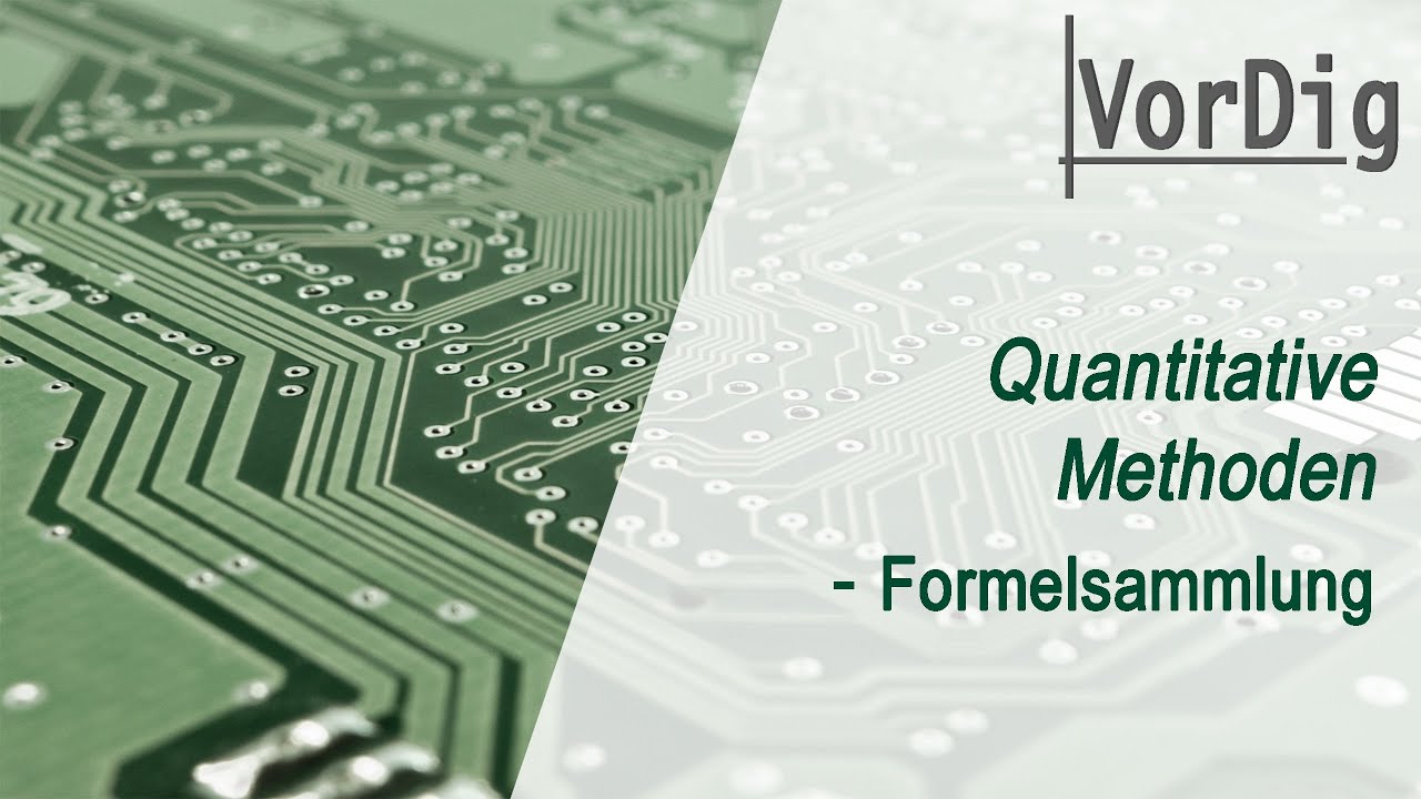 Lernvideo "Formelsammlung" - Finanzmathematik - Quantitative Methoden