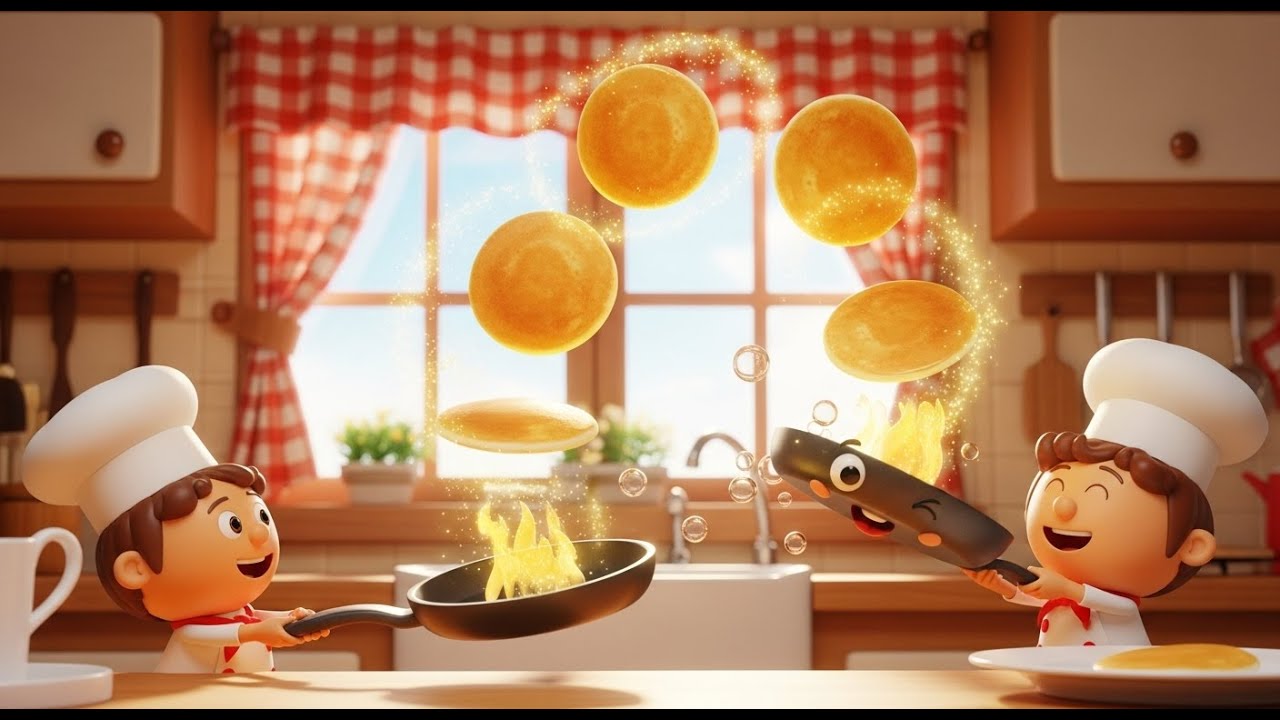 Pancake Shapes Party – Learn While Cooking Fun | Fun Learning Song for ...