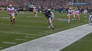 DeVonta Smith ONE HANDED CATCH on 4th Down | 49ers vs Eagles - 2023 NFC Championship