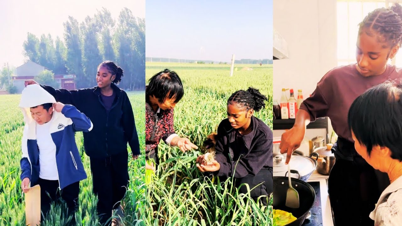 Anjina and Jintao's family went to water the fields