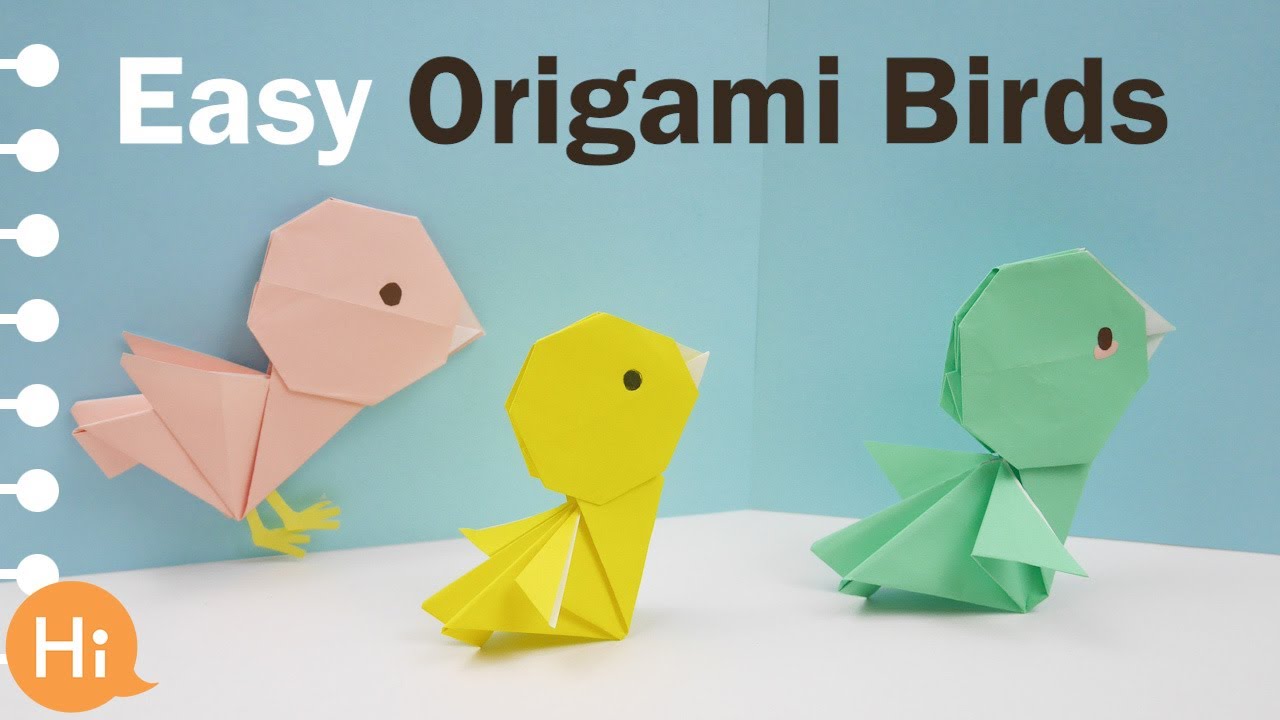 Origami for Kids How to Make a Paper Birds! (Very Easy) YouTube