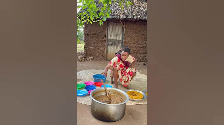 Pumpkin Chapati 🥙🎃 & Lentils 🍲 African Village Mum Cooking for Masons ❤️ Pure Love 😱 #shorts