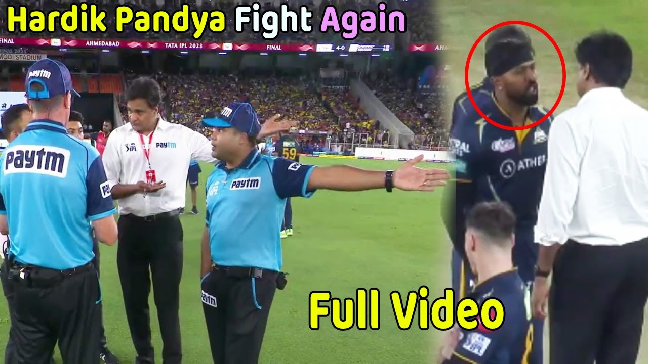 Hardik Pandya Angry on Match Referee Javagal Srinath and fight on GT vs
