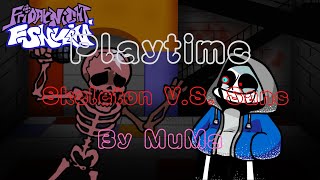 [Friday Night Funkin']I went to play Poppy Playtime (Playtime but is skeleton and dust sans sing it)