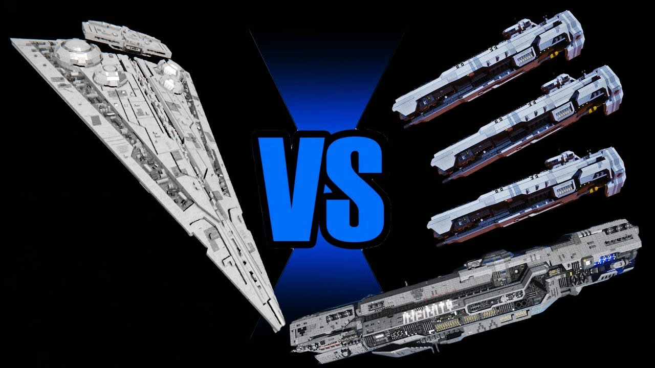 pics Halo Ships Vs Star Wars Ships star destroyer vs unsc infinity space engineers epic battle ep15