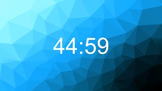 45 minute Silent Timer - countdown - blue polygon background