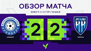 Обзор матча ЮФЛ П-1 3-тур «Оренбург-2007» -«Пари НН-2007»