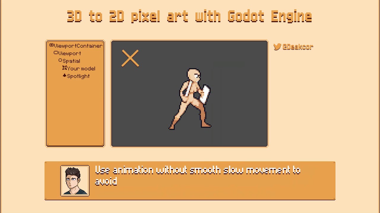 3D to 2D pixel art game with Godot Engine - YouTube