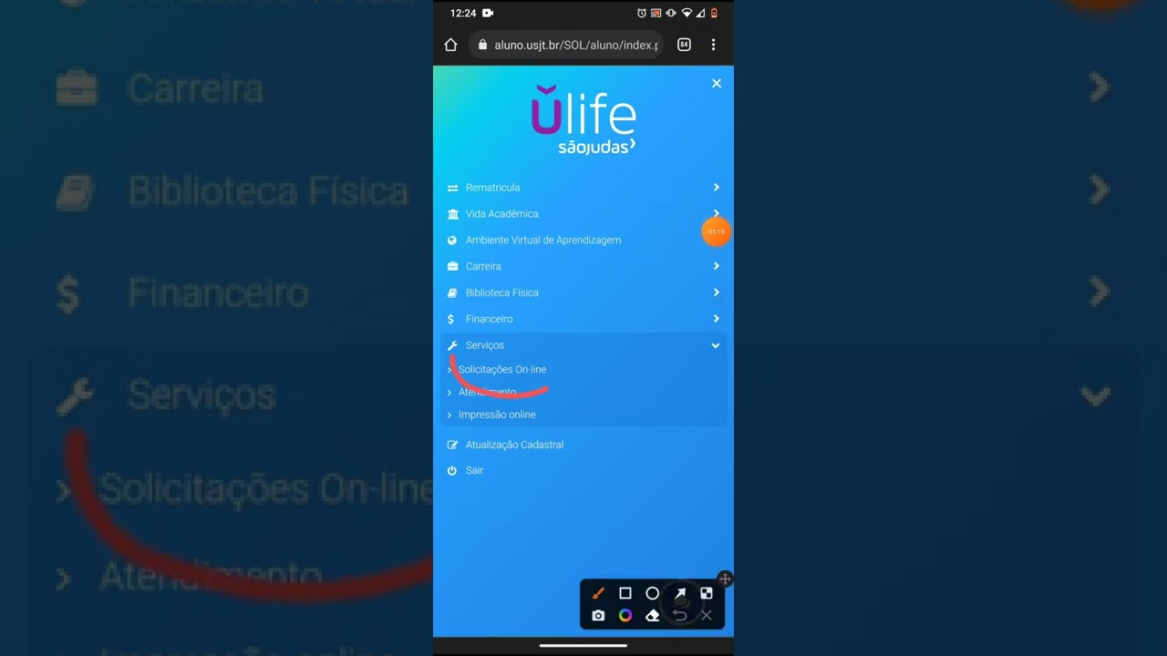 Como solicitar declaração de matrícula no ulife 