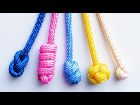 簡単で実用的！　ひもにコブを作る結び方いろいろ　How to tie 6 Stopper Knots