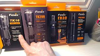4 Great Fenix Flshllights - TK16, TK20R, FD30 & New PD36R