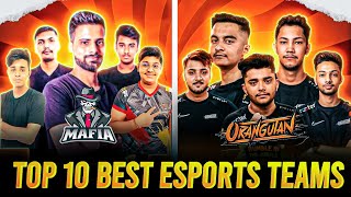 TOP 10 BEST ESPORTS TEAMS 🔥 - FREE FIRE ESPORTS