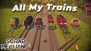 All My Trains Running At Different Speeds Scrap Mechanic Railway