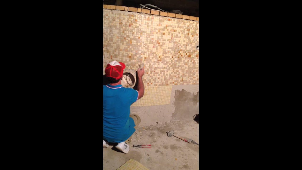 Posa del mosaico youtube Posa piastrelle mosaico
