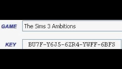 The Sims 3 Ambitions Keygen