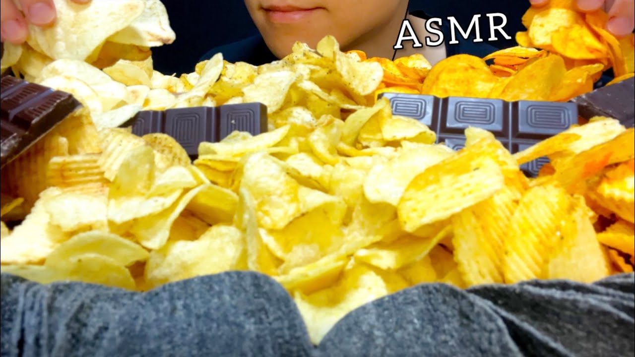 【咀嚼音】ポテチパーティ！potato chips！/ASMR/EatingSounds/Mukbang/먹방
