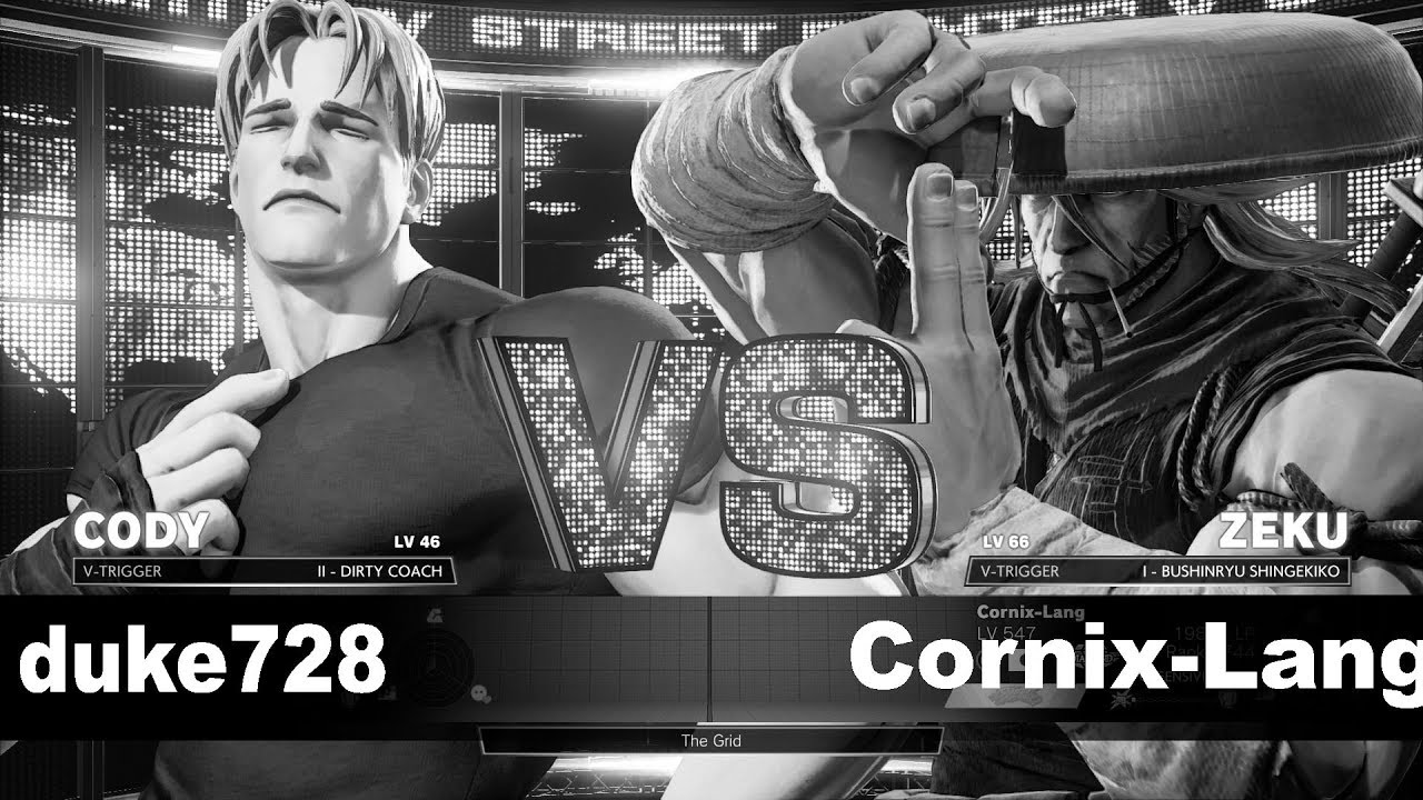 SFV/SF5 AE duke728 (Cody) vs Cornix-Lang (Zeku) Ranked Match Set