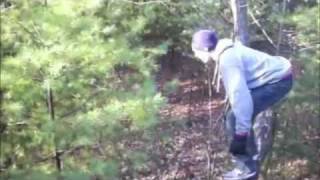 EPIC! Ninja Fail (Guy Jumps From Tree, Breaks Smaller Tree in Half FAIL)
