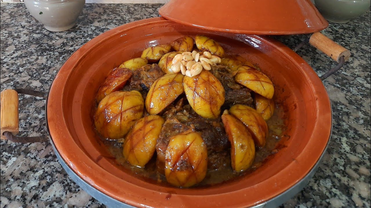 طجين اللحم بالسفرجل معسل لذيد وساهل 👌 tajine bssferjel m3assel 😋