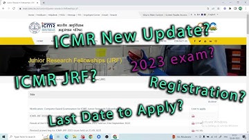 ICMR JRF New Update | Registration | 2023 Exam #icmr #icmrjrf