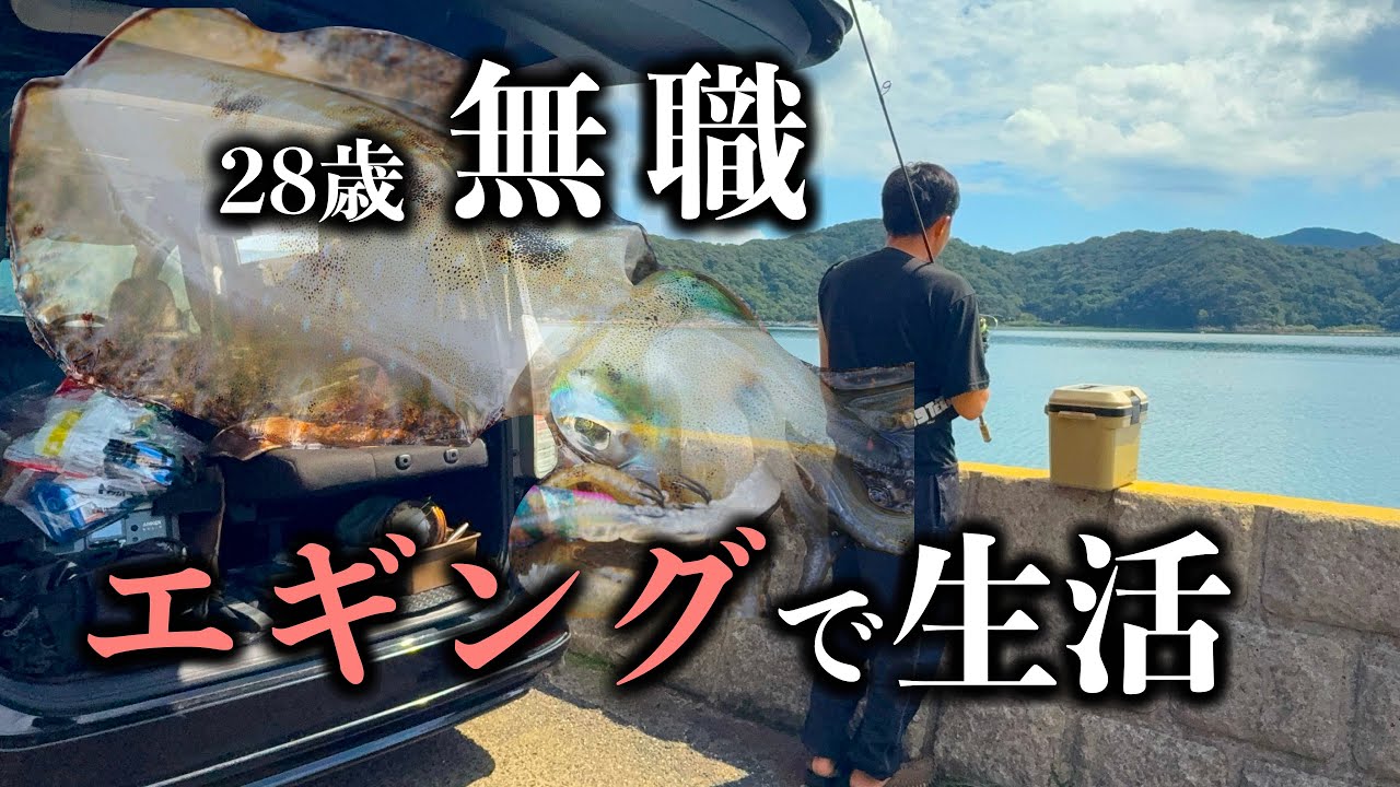 家なし無職、エギングで生計を立て食糧確保【秋イカ】