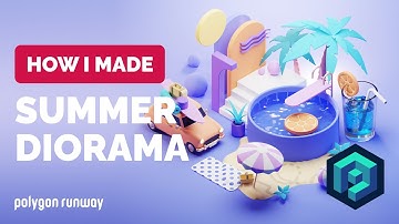 Summer Diorama in Blender 3.1 - 3D Modeling Process | Polygon Runway