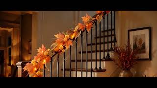 Easy Fall Home Transformation 🍂 Pumpkin LED Garland for Thanksgiving & Harvest Decor Guide