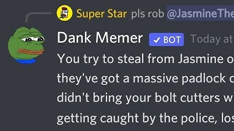 When robbing Dank Memer coins goes wrong...