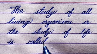 Cursive writing kaise sikhe|How to learn Cursive writing|very neat and clean english handwriting.