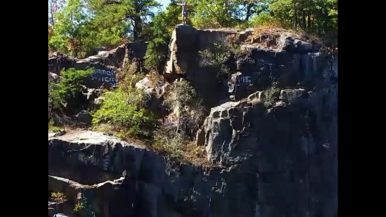 Rockport Quarries cliff Jumping with broski YouTube