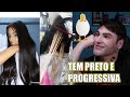 DESCOLORINDO CABELO PRETO AZULADO E PROGRESSIVA  ENORME  PARA FAZER MORENA ILUMINADA | OQ FIZ ROSTO?