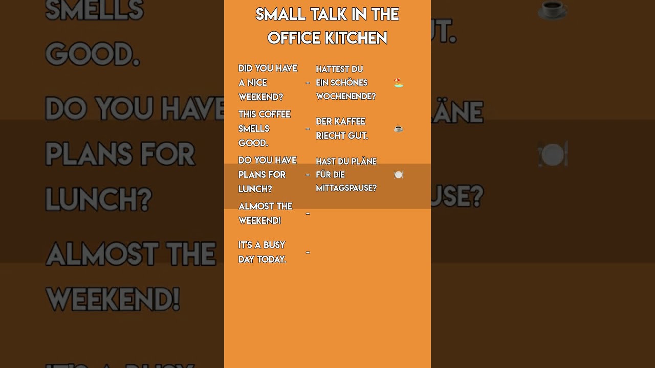 German Small Talk: In the Office Kitchen | Workplace German