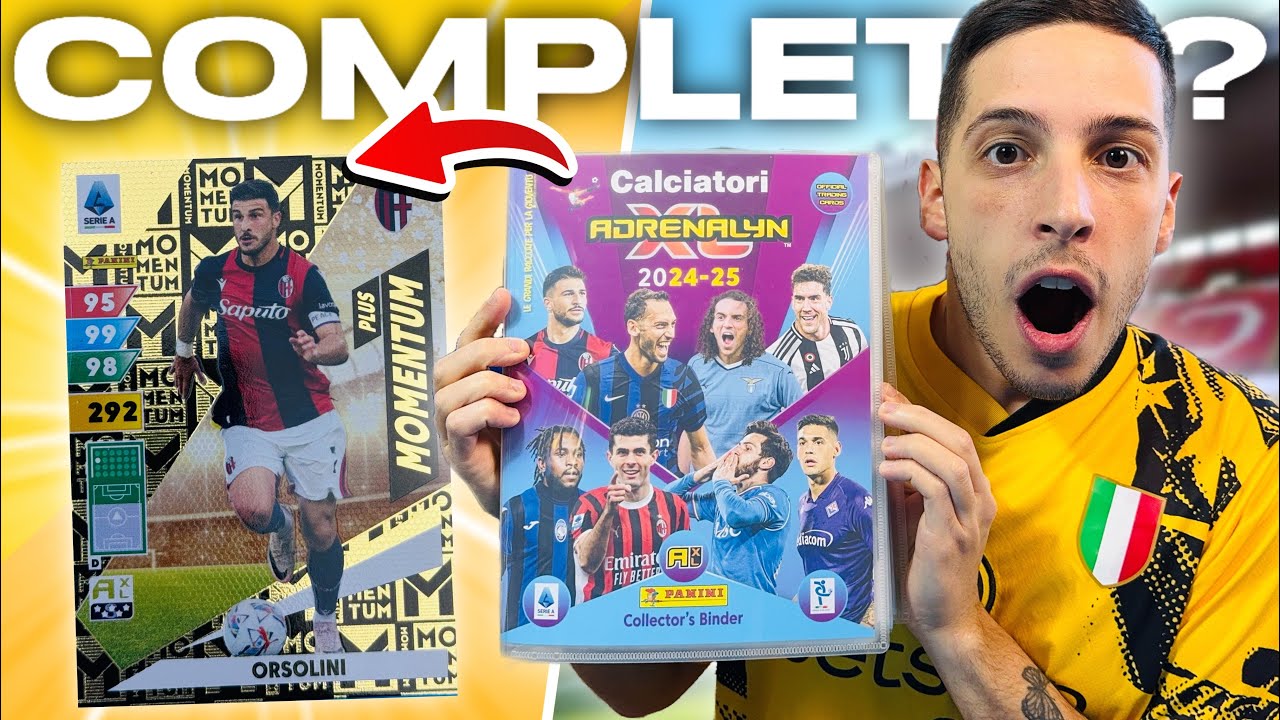 ⚽️🇮🇹RACCOGLITORE ADRENALYN XL 2024/25 COMPLETO? - Trovo una CARD ASSURDA, MOMENTUM PANINI