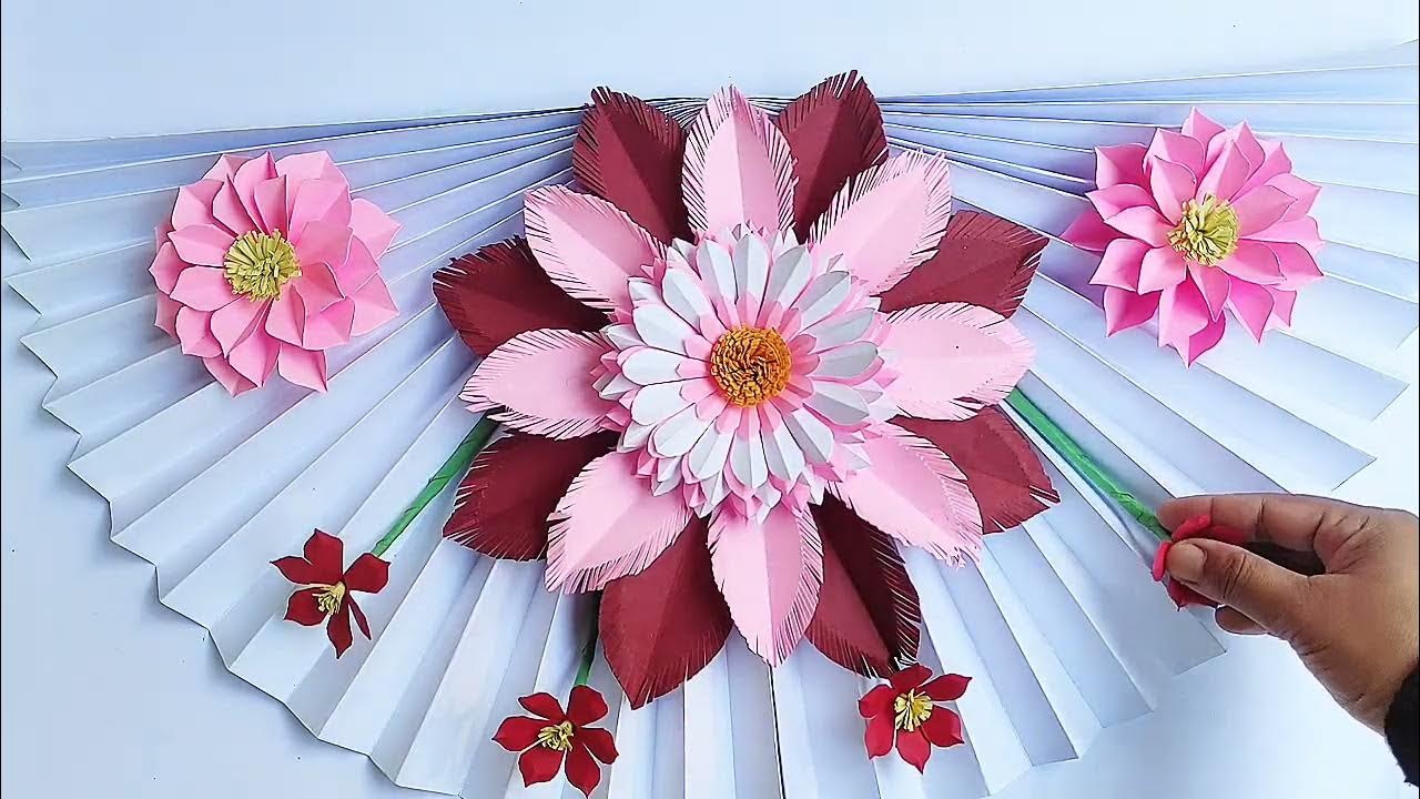 Easy paper flowers birthday decoration at home